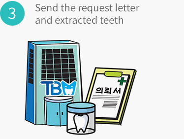 Send the request letter and extracted teeth